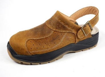 EuroRoutier Safety Clogs Premium Tucson Brown Leather 39-48